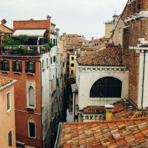 Künstler Fotografen Venedig Dächer Terrasse Canal Grande