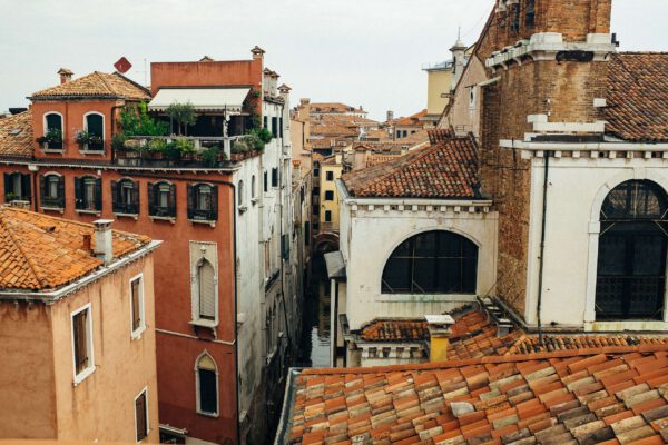 Künstler Fotografen Venedig Dächer Terrasse Canal Grande